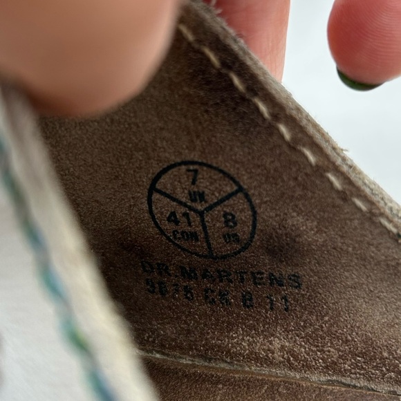 vintage Dr Marten Star Cut Out Studded Slides Made In England RAINBOW STITCHING - Picture 5 of 17